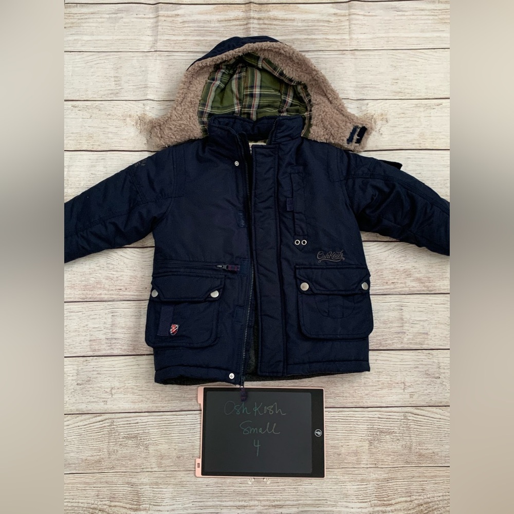 OshKosh B'gosh Dark Blue Kids Puffer Coat with Hood
